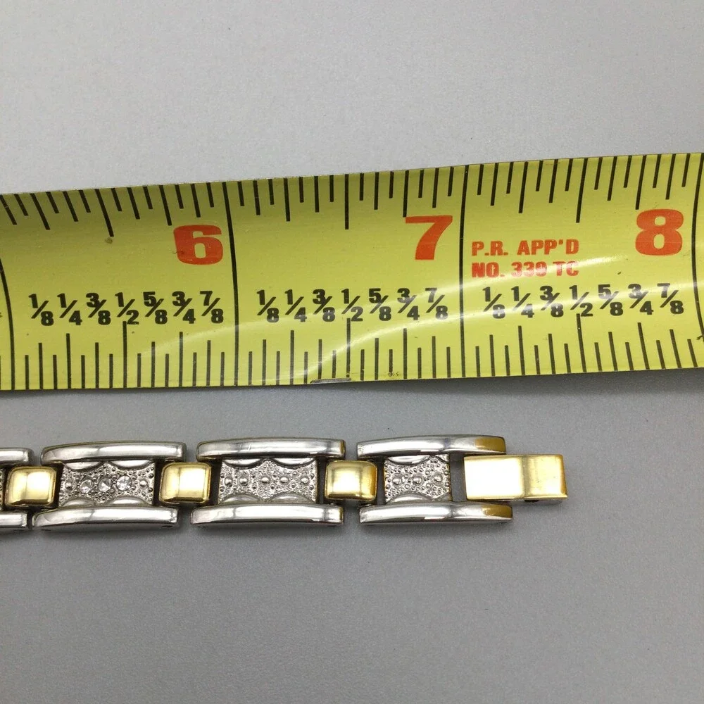 Christian Benet Womens Watch 22mm White MOP Dial Two Tone New Battery 7.25